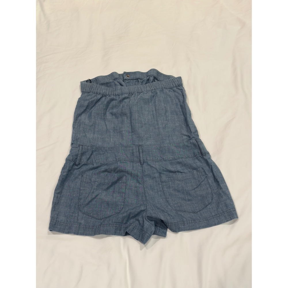 Express Womens Chambray Button Front Strapless Ro… - image 2